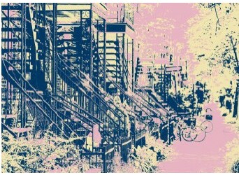 jazzkdupro Carte postale Escaliers POP, Villeray Montreal 