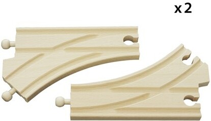 Brio Train Brio Train en bois Aiguillages courbes - 144mm 33346 7312350333466