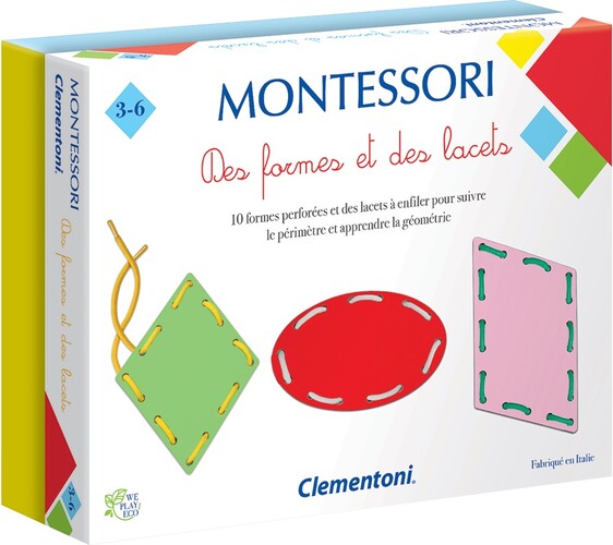 Clementoni Montessori - Des formes et des lacets (fr) 8005125523733