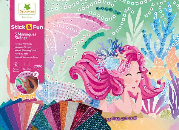 Sycomore stick'n fun - extra-large 5 mosaïques sirènes 3517130012447