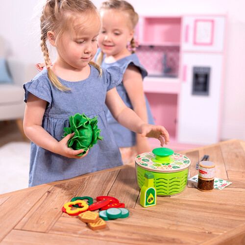 Melissa & Doug aliments en bois - ensemble de jeu essoreuse à salade 681147000964