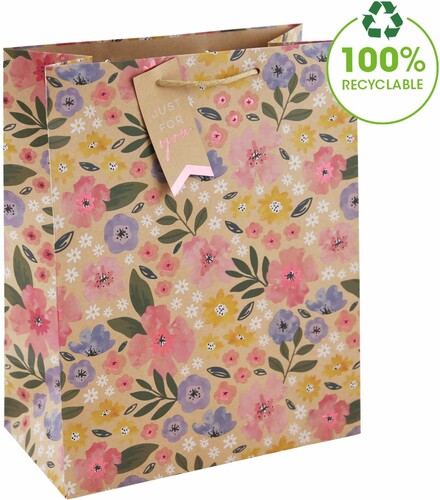 Lamarche Importation Sac cadeau Floral large 26,5 x 14 x 33 cm 5033601019701