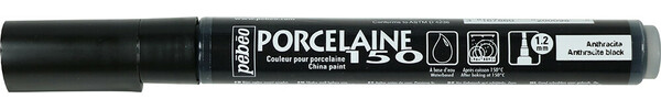 pébéo Peinture pour porcelaine 150 feutre anthracite pointe moyenne 1.2. 3167860200098