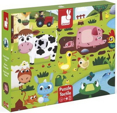 Janod Casse-tête tactile - Les animaux de la ferme 3700217327729