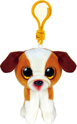 Ty Beanie boos clip (5") - hugo - dog brn/wht 008421352586