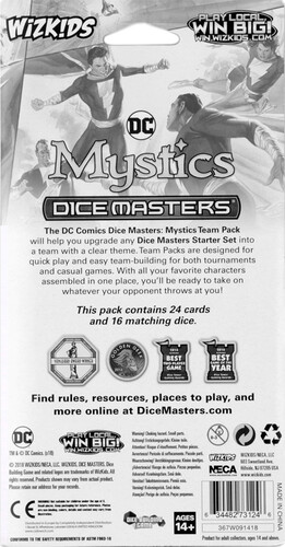 NECA/WizKids LLC Dc Dice Masters Mystics (en) Team Pack 634482731246