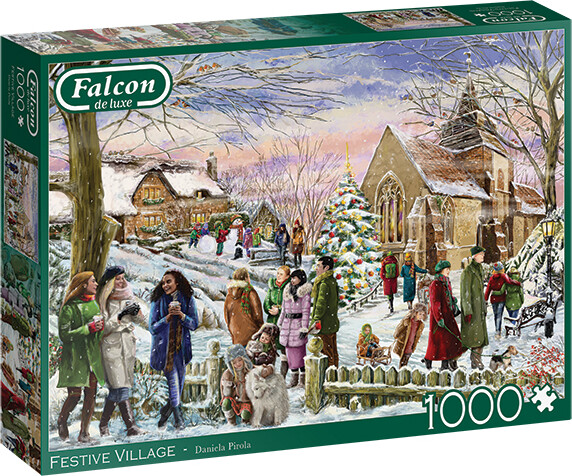 Falcon de luxe Casse-tête 1000 Festive Village 8710126113523