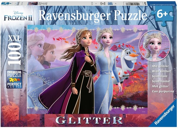 Ravensburger Casse-tête 100 XXL brillant Deux soeurs unies La Reine des neiges 2 (Frozen 2) 4005556128686