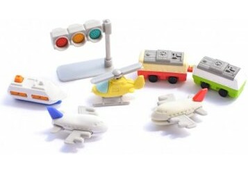 Iwako Effaces véhicules, avion, bateau, hélicoptère 4991685201201