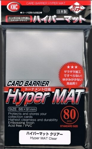 KMC Sleeves Protecteurs de cartes Standard Hyper MAT transparent (clear) 66x91mm 80ct 4521086001515