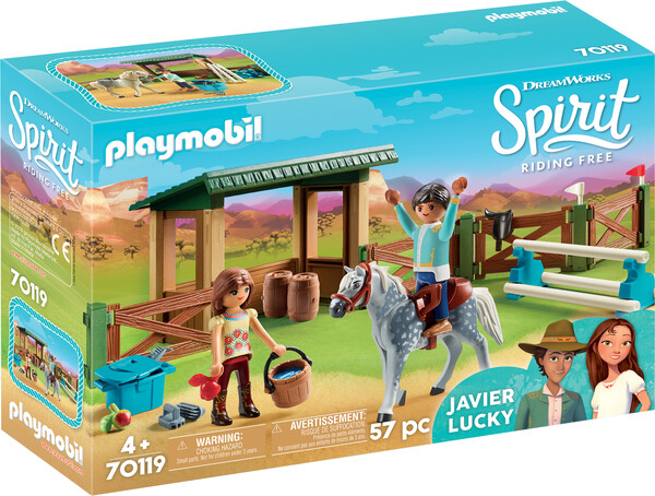 Playmobil Playmobil 70119 Spirit Espace d'entrainement avec Lucky et Javier 4008789701190