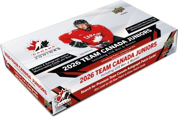 Upper Deck Upper Deck Team Canada Juniors Hockey 2026 Hobby Booster Box (6/15/12) 053334126991