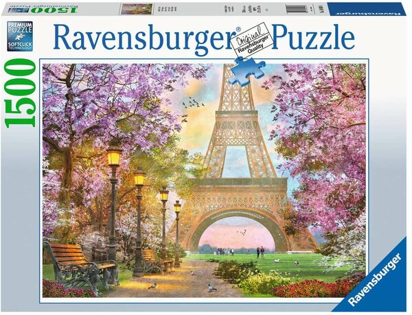 Ravensburger Casse-tête 1500 Amour à Paris, tour Eiffel, France 4005556160006