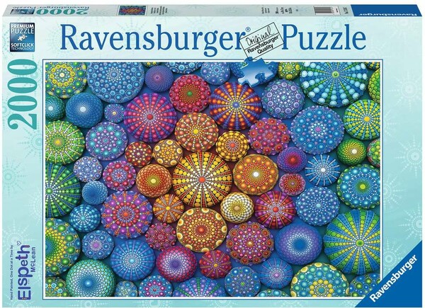 Ravensburger casse-tete Casse-tête 2000 Mandalas multicolores rayonnants 4005556171347