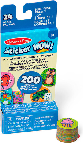 Melissa & Doug sticker wow - mini bloc d'activité et recharge d'autocollants - lot surprise 000772502993