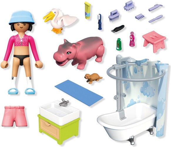 Playmobil Playmobil 71950 Animals & Friends L'heure du bain des animaux 4008789719508