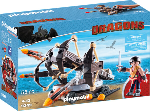 Playmobil Playmobil 9249 Dragons Eret et baliste à 4 projectiles de feu 4008789092496