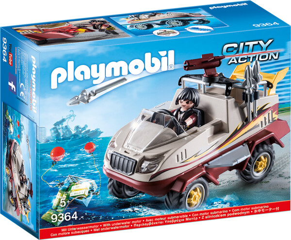 Playmobil Playmobil 9364 Véhicule amphibien et bandit 4008789093646
