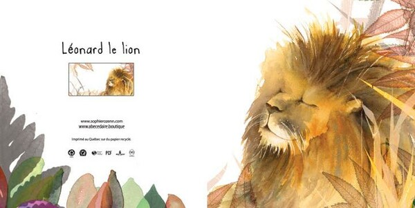 Maxou & Bizou Carte fête - Léonard le lion 754083370238