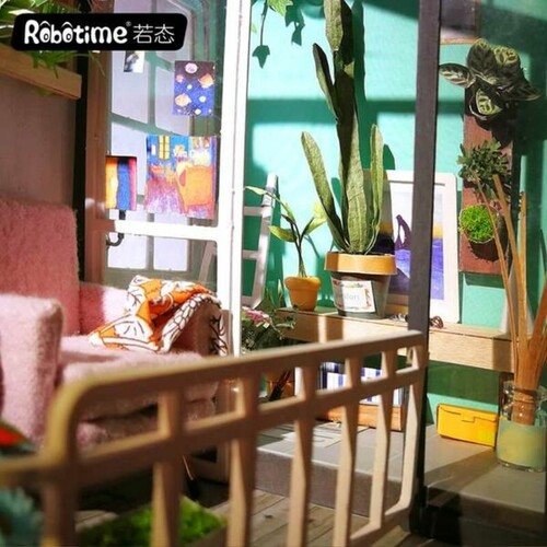 Robotime Mini maison à construire - Balcony Daydreaming 6946785164329
