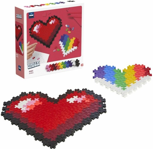 Plus-Plus Plus-Plus Casse-tête par numéros Coeurs 250 pièces 5710409106900