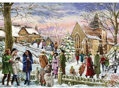 Falcon de luxe Casse-tête 1000 Festive Village 8710126113523
