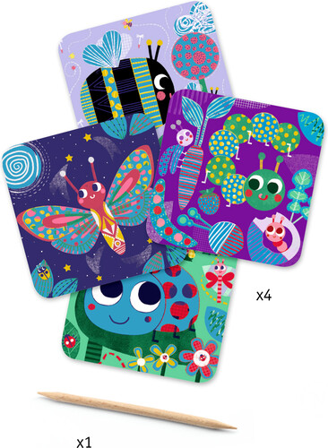 Djeco Cartes à gratter Toutes petites bêtes (fr/en) 3070900090927