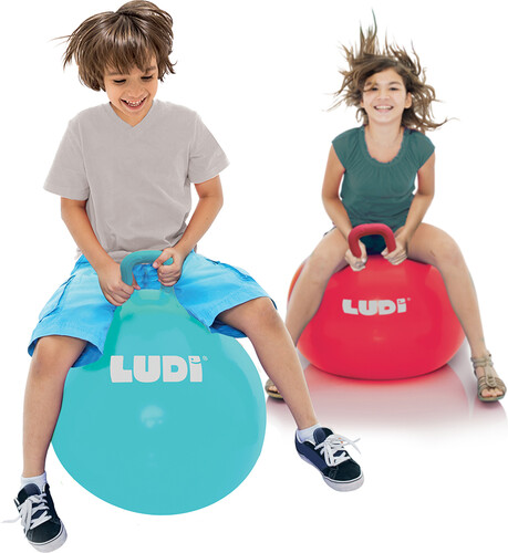 LUDI Ballon sauteur XXL 55 cm bleu 3550833901045