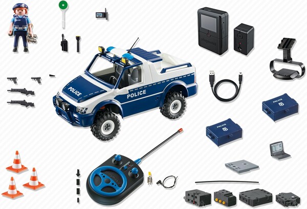 Playmobil Playmobil 5528 Camion 4x4 de police radiocommandé (RC) avec caméra (juil 2014) 4008789055286