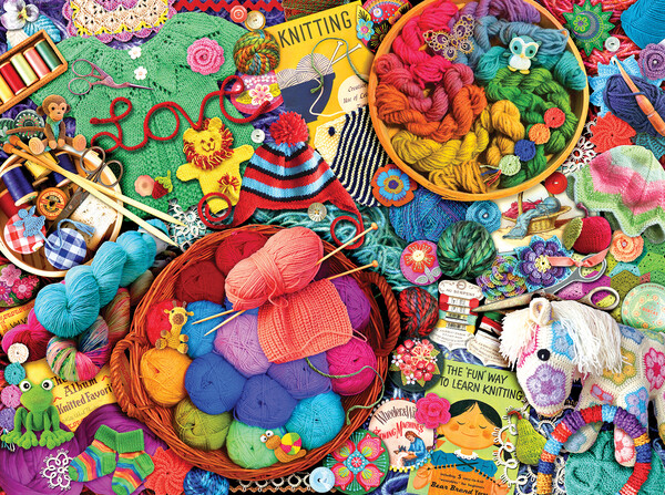 SunsOut Casse-tête 1000 Tricots colorés (The Artful Needle) SunsOut 70047 796780700475