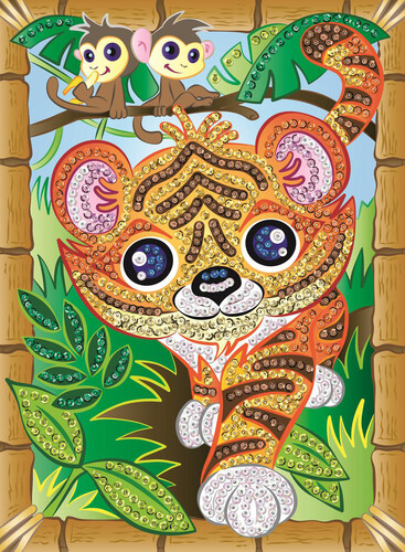 Sequin Paillette Sequin Art Smoogles tigre Scratch (paillettes) 5013634018155