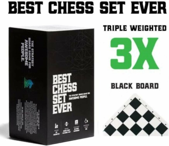 Jeu d'echecs - Best Chess Set Ever (Black) triple weighted 
