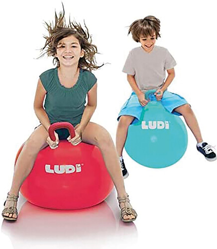 LUDI Ballon sauteur XXL 55 cm Rouge 3550833901014