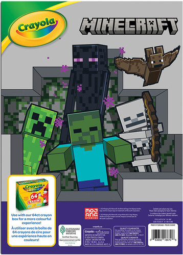 Crayola Livre à colorier 48 pages Minecraft 063652186706