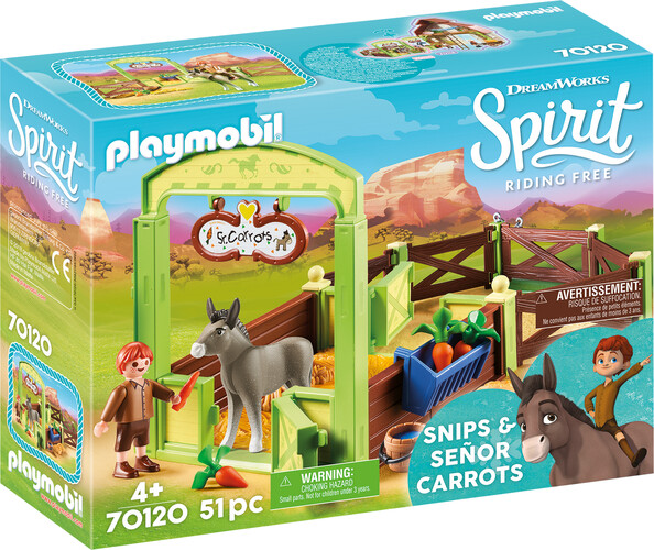 Playmobil Playmobil 70120 Spirit La Meche et M. Carotte avec box 4008789701206