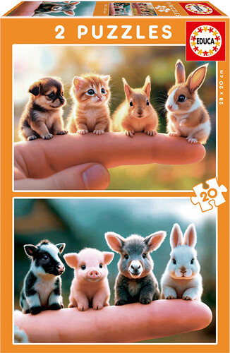 Educa Borras Casse-tête 20x2 - bébés animaux 8412668202214