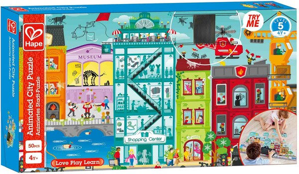 Hape Casse-tête Animated city puzzle 6943478026995