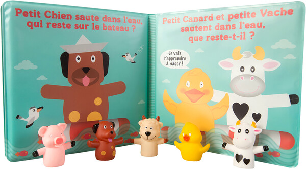LUDI Livre de bain avec 5 marionnettes (fr) 3550833400173