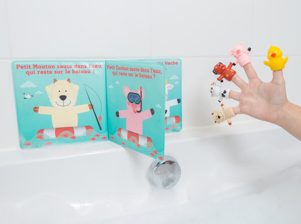LUDI Livre de bain avec 5 marionnettes (fr) 3550833400173