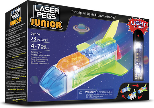 Laser Pegs - briques illuminées Laser Pegs junior espace 3 en 1 (briques illuminées) 810690021632