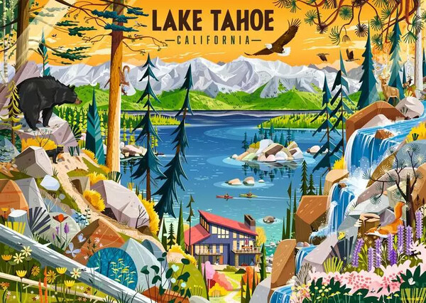 Ravensburger casse-tête Casse-tête 1000 Lac sacré Tahoe 4005555018483