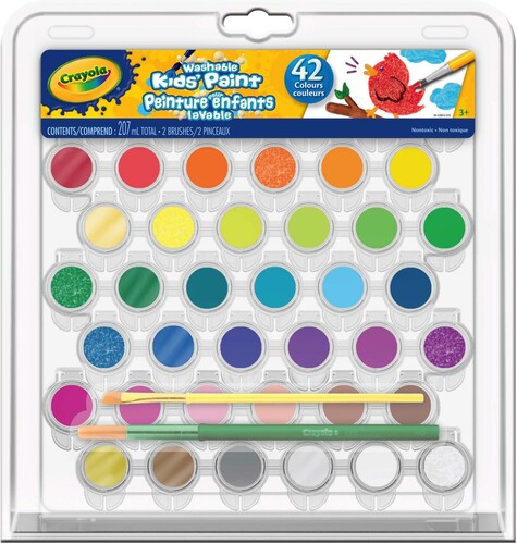 Acheter Ensemble de 42 peintures lavables pour enfant - Crayola - Joubec  acheter jouets et jeux au Québec et Canada - Achat en ligne