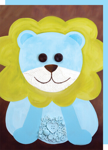 Staifany Gonthier Graphisme Carte de fête Roawr! (lion) 