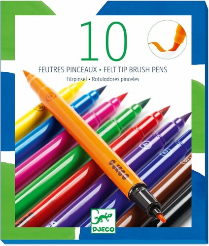 Djeco Feutres pinceaux Classique 10 (fr/en) 3070900088009