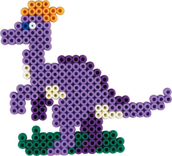 Hama Hama Midi Boîte le monde des dinosaures 2000 perles et 1 plaque 3434 028178034344
