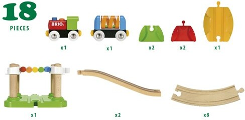 Brio Train Brio Train en bois Mon premier circuit de découverte 33727 7312350337273