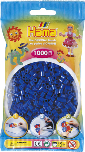 Hama Hama Midi 1000 perles bleues 207-08 028178207083