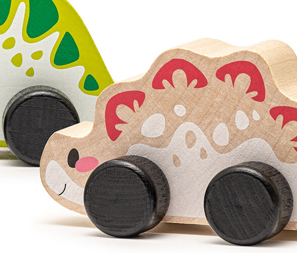 Cubika Ensemble de jouets en bois - Dinos joyeux 4823056515597