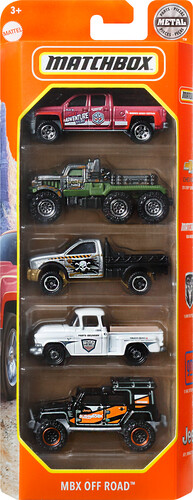Hot Wheels Matchbox - 5 Voitures (unité) (varié) 027084092950