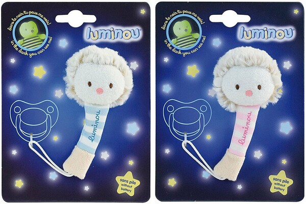 Luminou Accroche suce hérisson Rose ou bleu (1 unité) 3298060406772